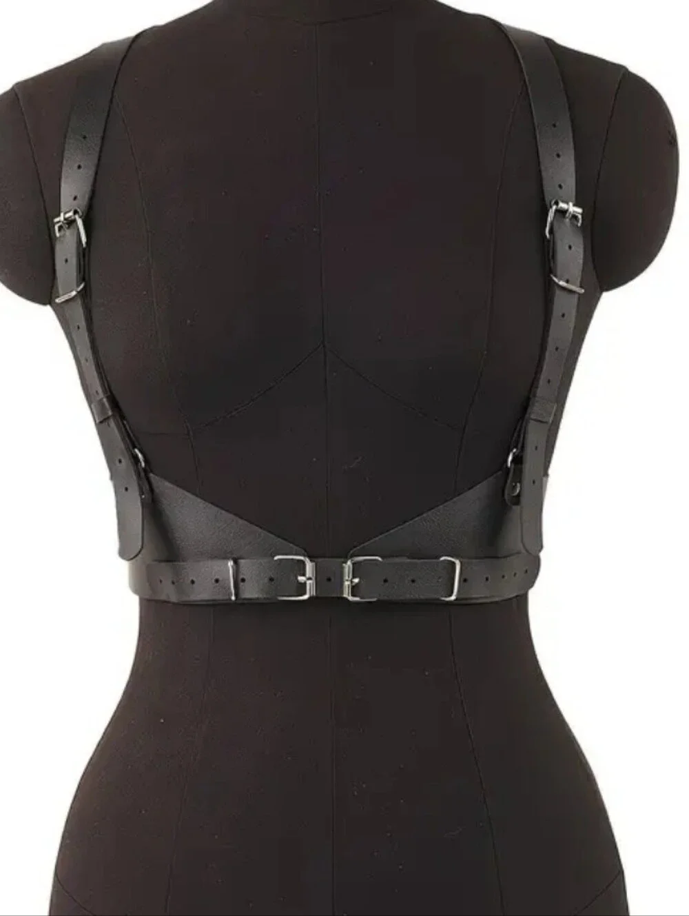 Vintage PU Leather Women's Wide Waist Harness Belt Waistband.